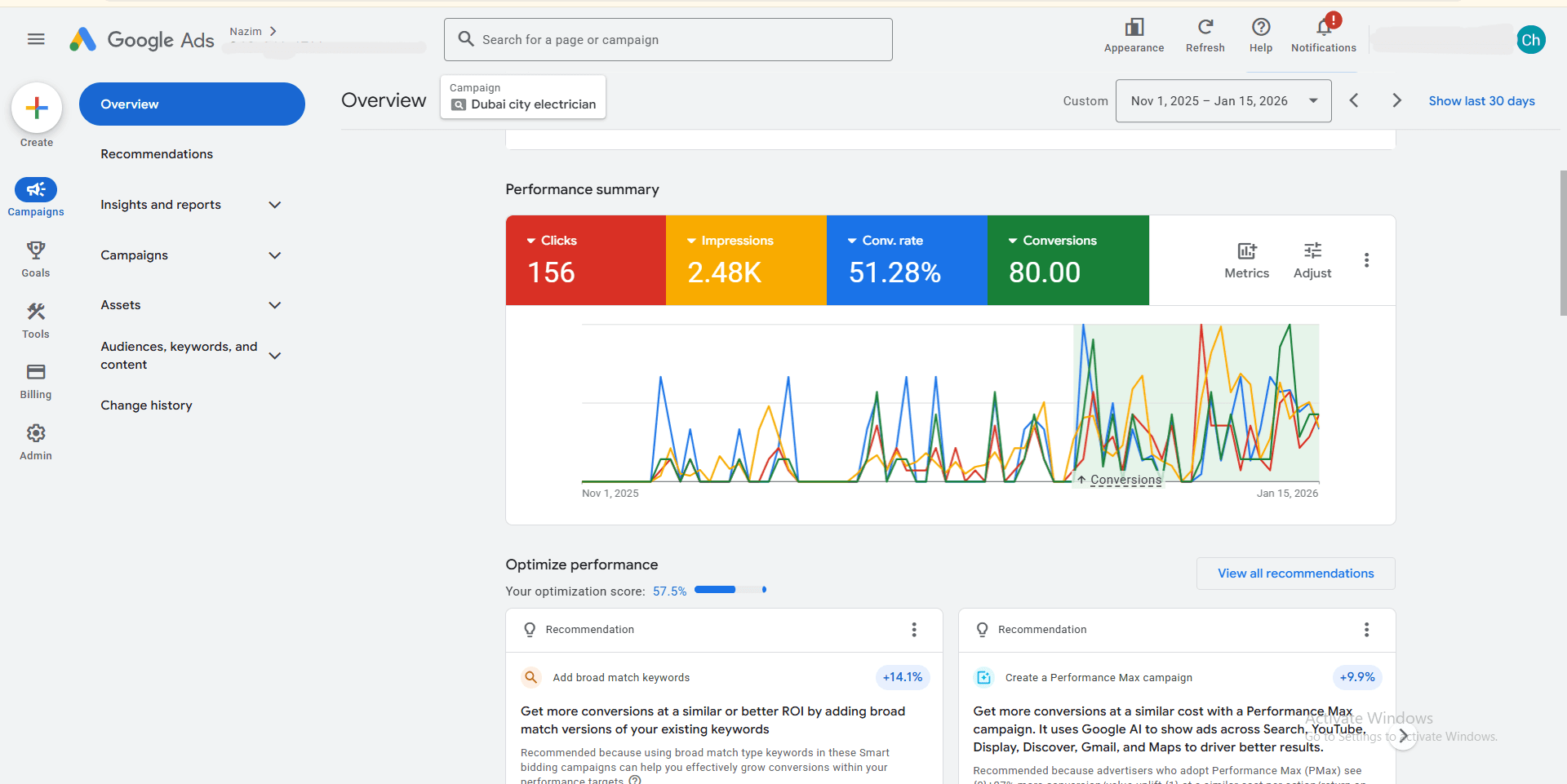 Google Ads Landing Page Quality Score Proof